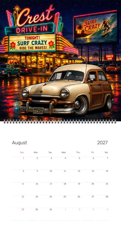 2027 Woodie Neon Calendar CEN477-CA