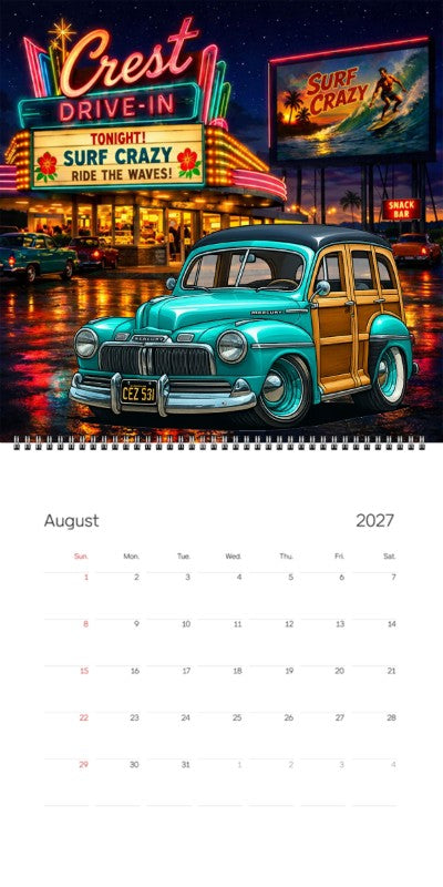 2027 Woodie Neon Calendar CEZ531-CA