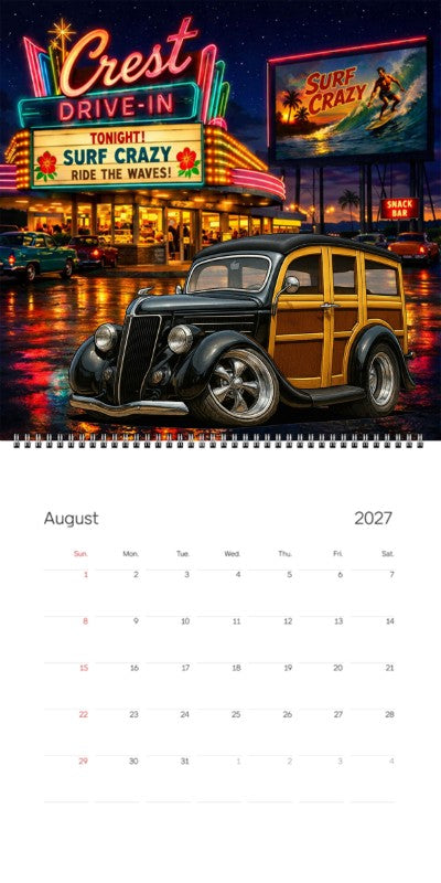2027 Woodie Neon Calendar COOPS36-CA