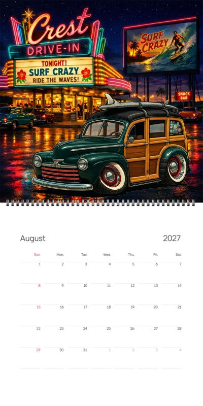 2027 Woodie Neon Calendar DCFD46-CA