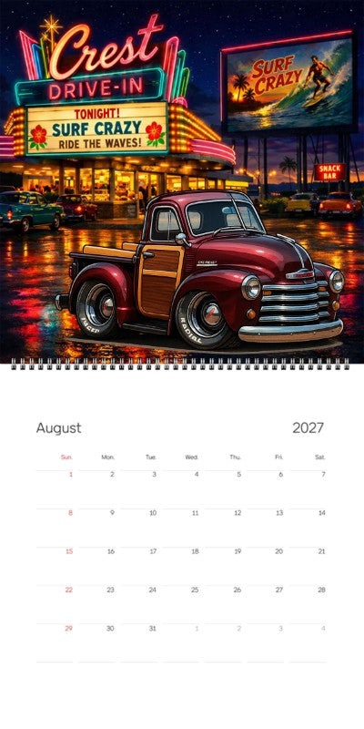 2027 Woodie Neon Calendar F21198-CA