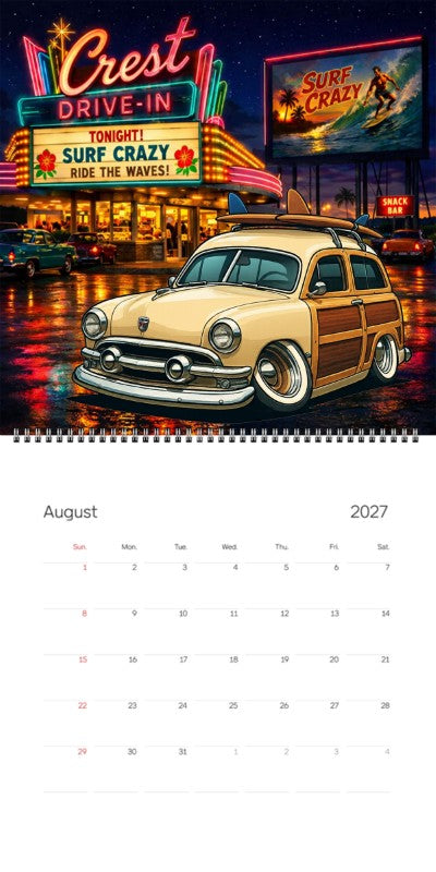 2027 Woodie Neon Calendar FWOOD51-CA