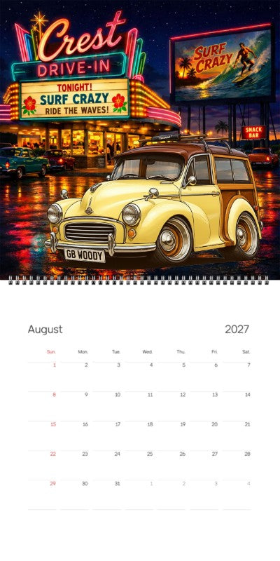 2027 Woodie Neon Calendar GBWOODY-UK