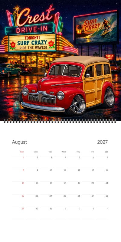 2027 Woodie Neon Calendar GOTWUD-CA