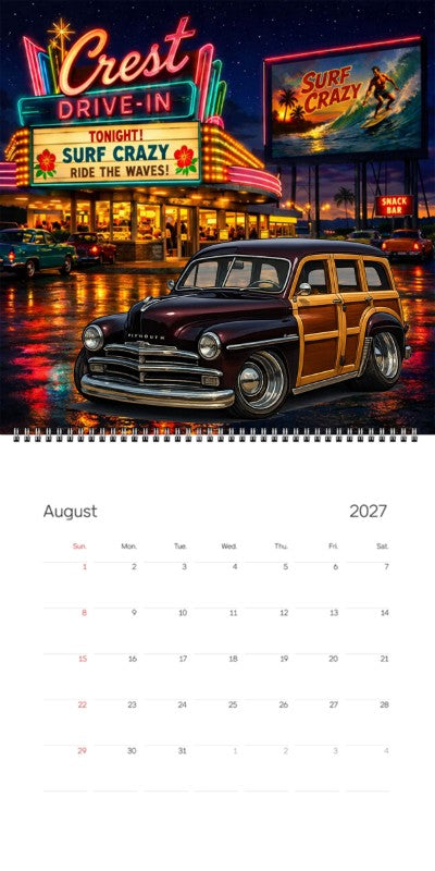2027 Woodie Neon Calendar GRMPSUV-CA
