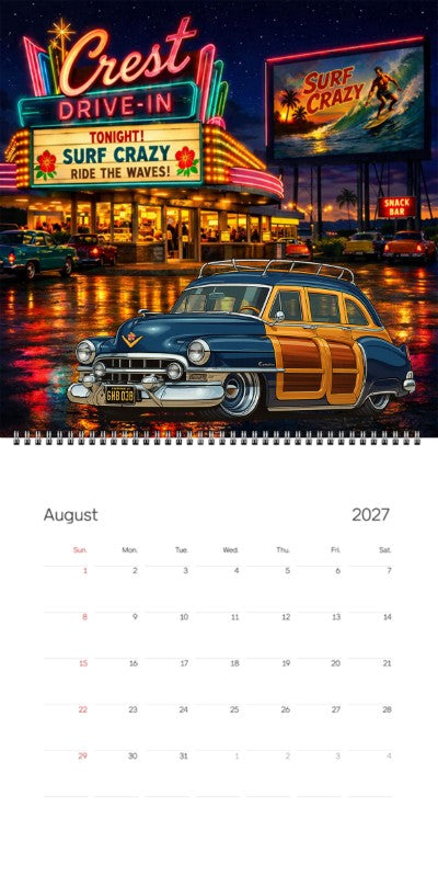 2027 Woodie Neon Calendar GWB038-CA