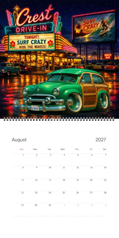 2027 Woodie Neon Calendar HBWOODY-CA