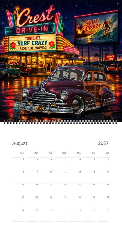 2027 Woodie Neon Calendar HIB692-CA
