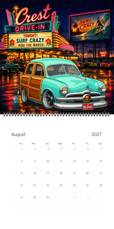 2027 Woodie Neon Calendar HLE441-CU
