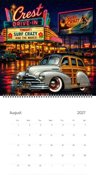 2027 Woodie Neon Calendar HRD364-CA