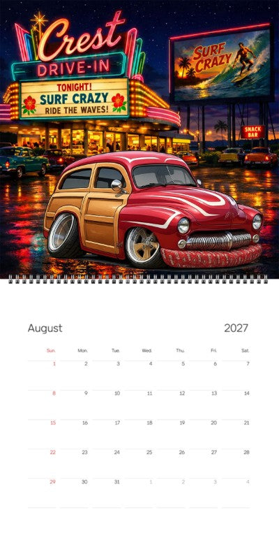 2027 Woodie Neon Calendar HTRDWDY-CA