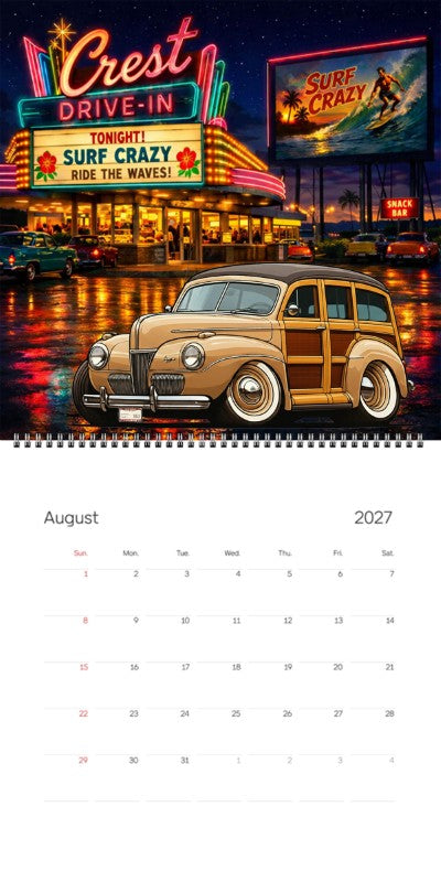 2027 Woodie Neon Calendar HV3062-CA