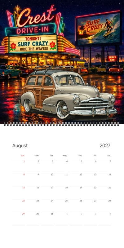 2027 Woodie Neon Calendar HVB734-CA