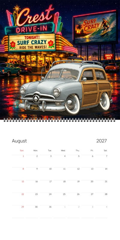 2027 Woodie Neon Calendar IBP043-CA