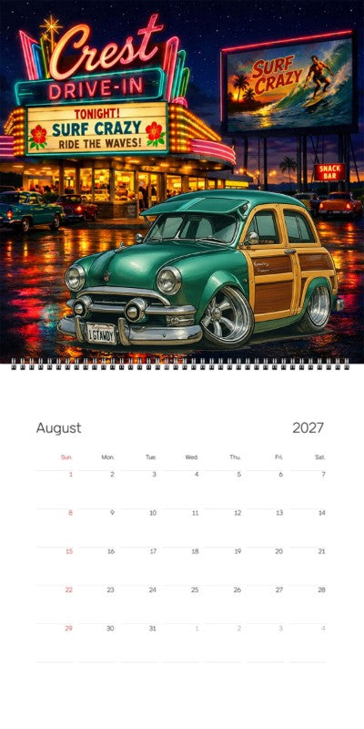 2027 Woodie Neon Calendar IGTAWDY-CA