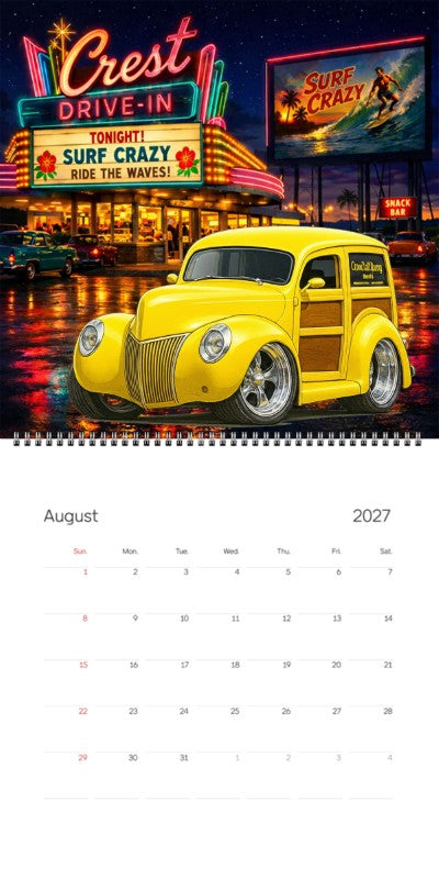2027 Woodie Neon Calendar IRONWD-CA