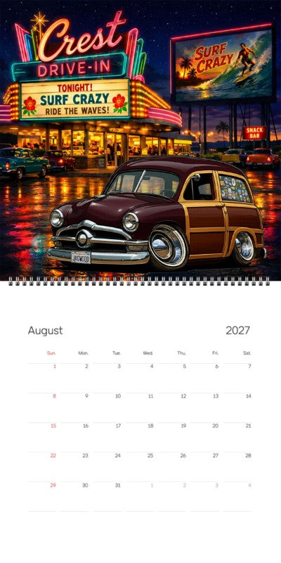2027 Woodie Neon Calendar JAGWOOD-CA