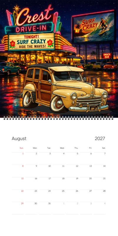 2027 Woodie Neon Calendar JNM48-CA