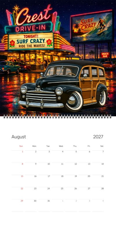 2027 Woodie Neon Calendar KNOTY47-CA