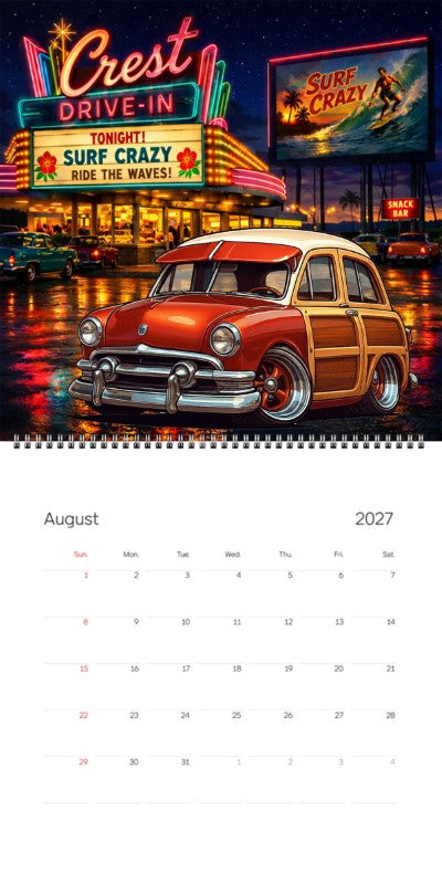 2027 Woodie Neon Calendar NDLSSMR-CA