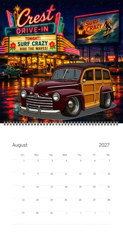 2027 Woodie Neon Calendar OLD46-CA