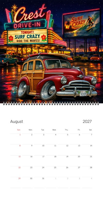 2027 Woodie Neon Calendar SPLNTR-CA