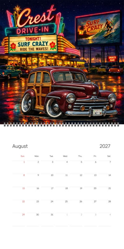 2027 Woodie Neon Calendar WDYFUN-CA