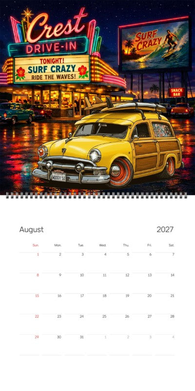 2027 Woodie Neon Calendar WOODY51-CA