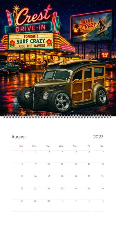 2027 Woodie Neon Calendar WUDN37-CA