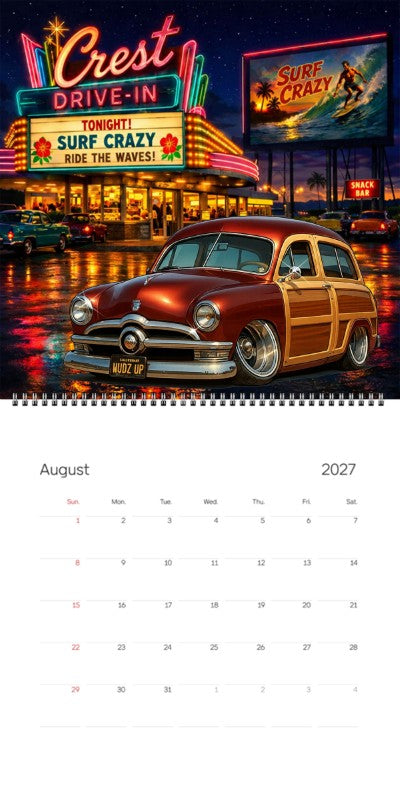 2027 Woodie Neon Calendar WUDZUP-CA