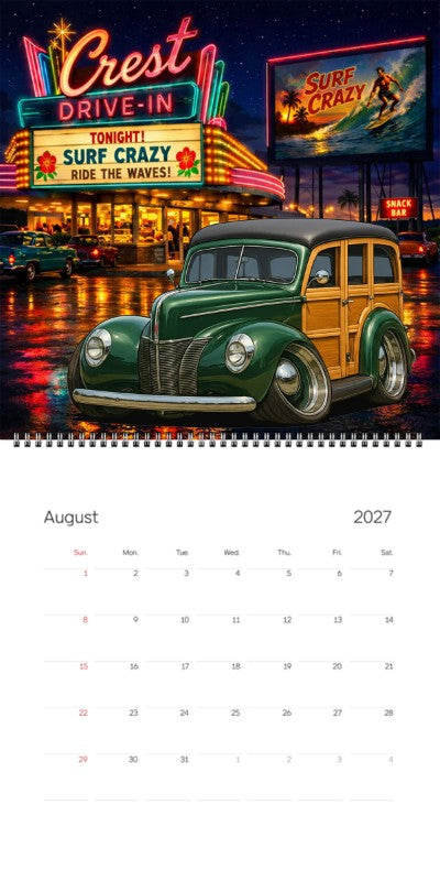 2027 Woodie Neon Calendar WYWOODY-CA