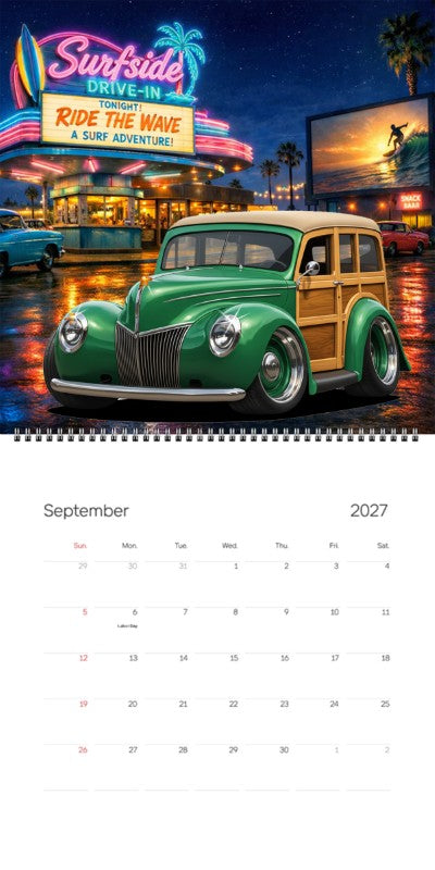 2027 Woodie Neon Calendar 100001-XX