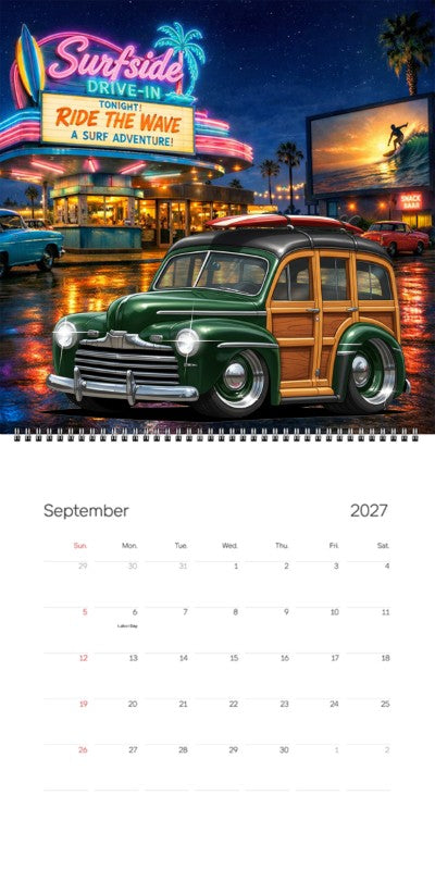 2027 Woodie Neon Calendar 100003-XX