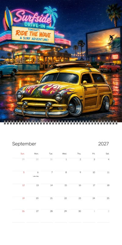 2027 Woodie Neon Calendar 100007-XX