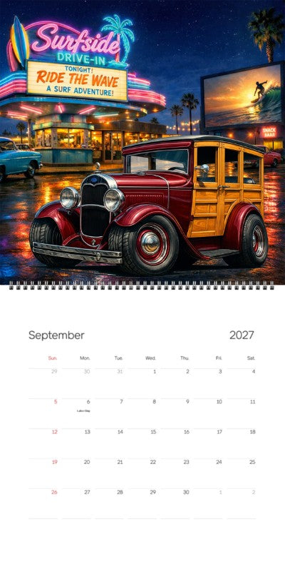 2027 Woodie Neon Calendar 100010-XX