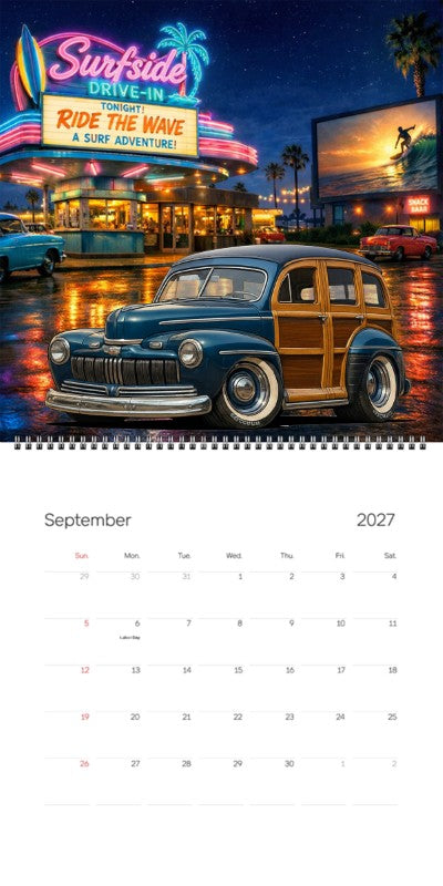 2027 Woodie Neon Calendar 100011-XX