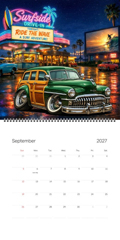 2027 Woodie Neon Calendar 100012-XX