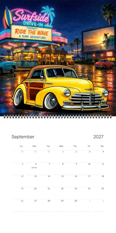 2027 Woodie Neon Calendar 100013-XX