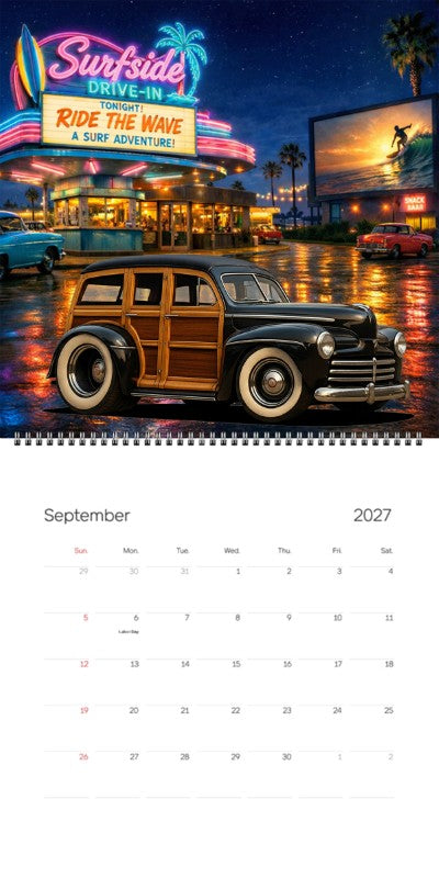 2027 Woodie Neon Calendar 100017-XX