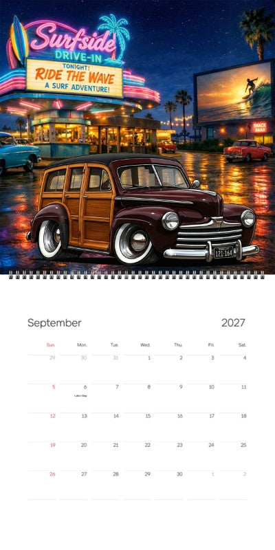 2027 Woodie Neon Calendar 121164-CA