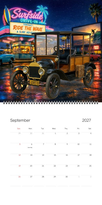 2027 Woodie Neon Calendar 126970-CA