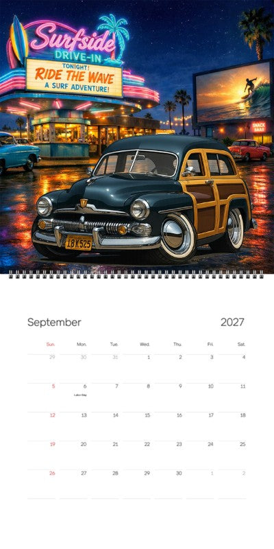2027 Woodie Neon Calendar 18K525-CA