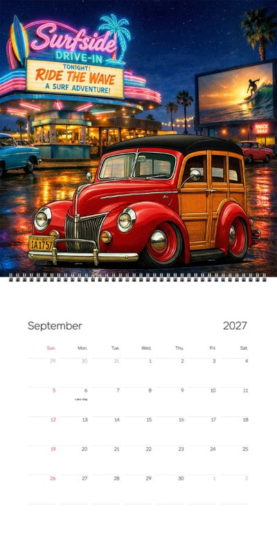 2027 Woodie Neon Calendar 1A1757-CA