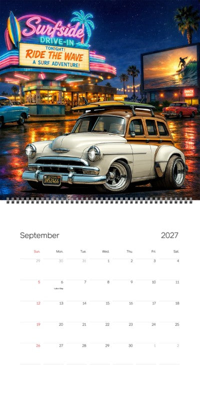 2027 Woodie Neon Calendar 1K71963-CA