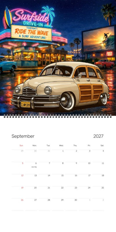 2027 Woodie Neon Calendar 1LNM309-CA