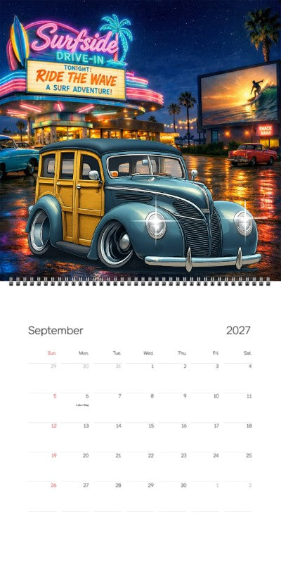 2027 Woodie Neon Calendar 200004-XX