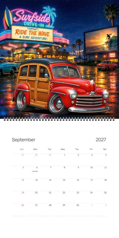 2027 Woodie Neon Calendar 200014-XX
