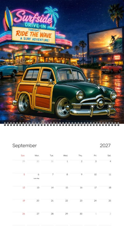 2027 Woodie Neon Calendar 200017-XX