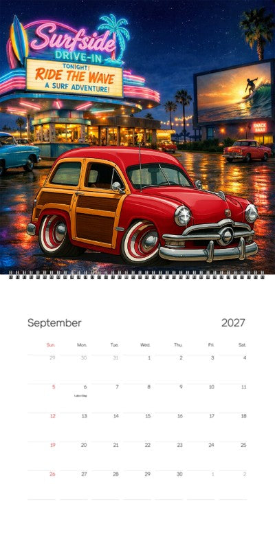 2027 Woodie Neon Calendar 200018-XX