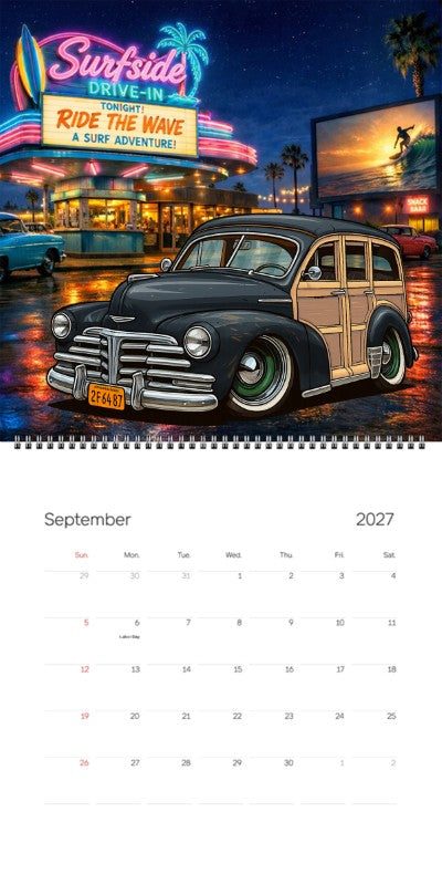 2027 Woodie Neon Calendar 2F6487-CA